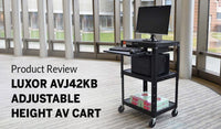 Luxor AVJ42KB Adjustable Height AV Cart Review