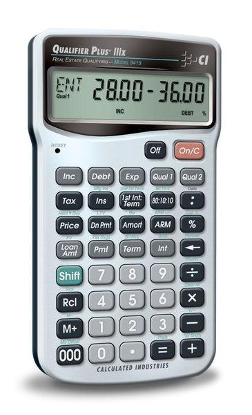 Calculated Industries Qualifier Plus IIIX Real Estate/Mortgage Calculator - 3415