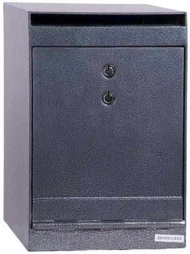 Hollon Safe 12"H X 8"W X 10"D Drop Safe (Gray) - HDS-03K