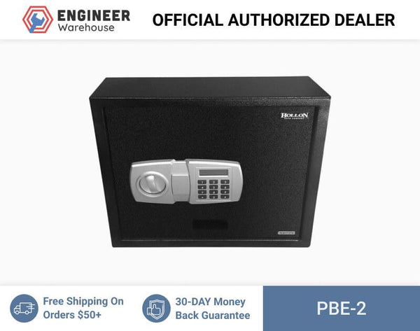 Hollon Safe 5” x 15 3/4" x 13 3/4" Pistol Safe (Black) - PBE-2