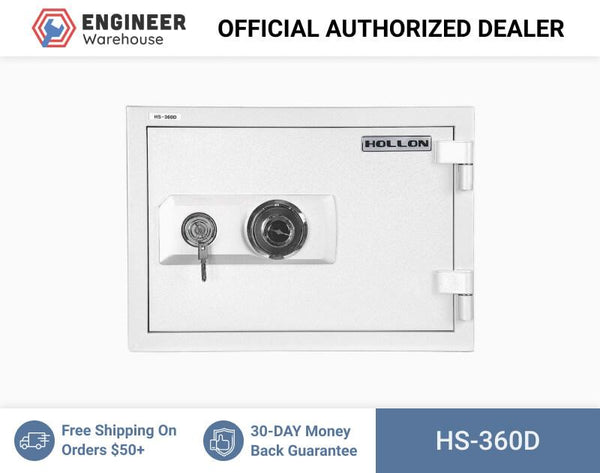 Hollon Safe 13 3/4” x 19 1/4” x 16 3/4” 2 Hour Home Safe (White) - HS-360D