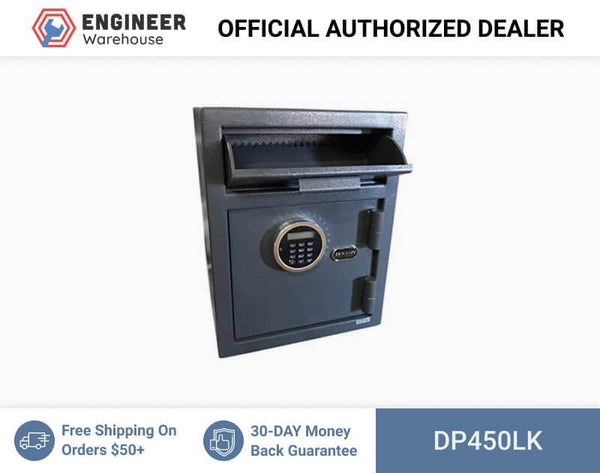 Hollon Safe 18" x 13 3/4" x 11 3/4" Drop Deposit Slot Safe (Gray) - DP450LK