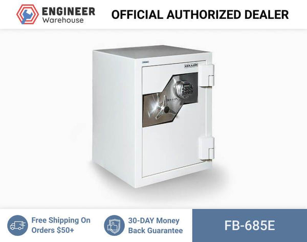 Hollon Safe Oyster Series 27" x 21 1/8" x 20 3/8" Fire and Burglary Safe (White) - FB-685E