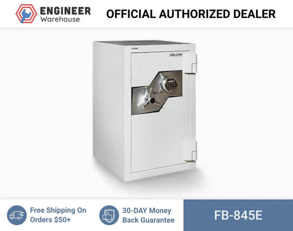 Hollon Safe Oyster Series 33 1/4" x 21 1/8" x 22 1/2" Fire and Burglary Safe (White) - FB-845E