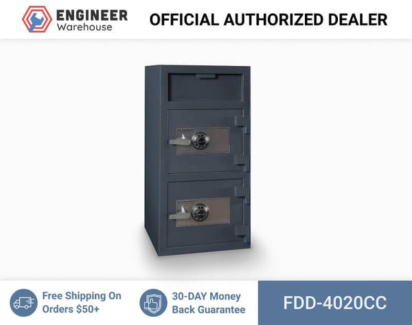 Hollon Safe 40" x 20" x 20" Double Door Depository Safe (Gray) - FDD-4020CC