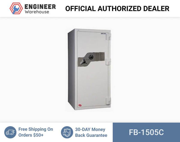Hollon Safe Oyster Series 59 1/2" x 28" x 29" Fire and Burglary Safe (White) - FB-1505C