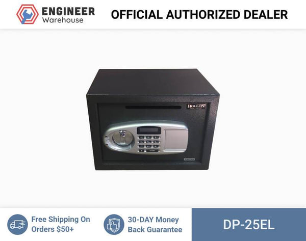 Hollon Safe 9 7/8" x 13 3/4" x 9 3/4" Drop Slot Safe (Gray) - DP25EL