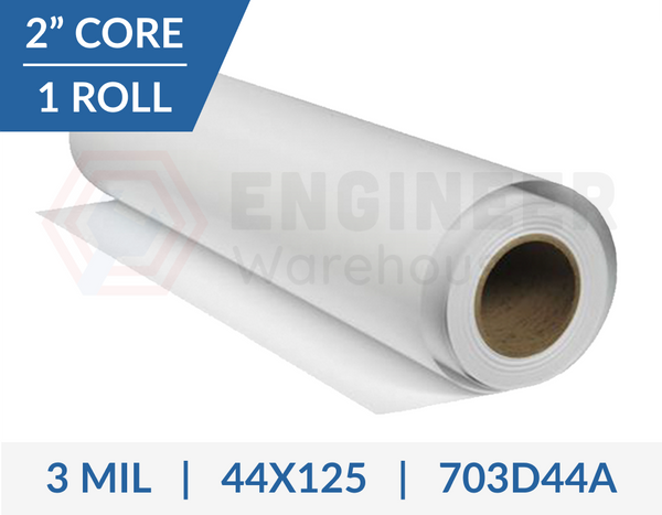 Dietzgen 44" x 125' 703D 3mil Double Matte Inkjet Film - 1 Roll per Carton - 703D44A