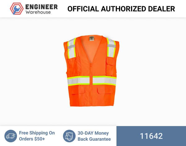 ML Kishigo Class 2 Solid Front w/ Mesh Back Vest 2XLarge (Orange) - 11642
