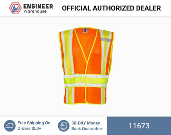 ML Kishigo Class 2 4-Season Adjustable Mesh Vest 3XLarge (Orange) - 11673
