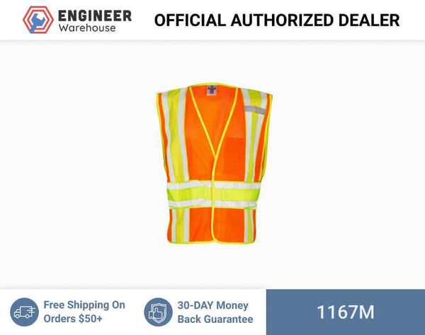 ML Kishigo Class 2 4-Season Adjustable Mesh Vest Medium (Orange) - 1167M