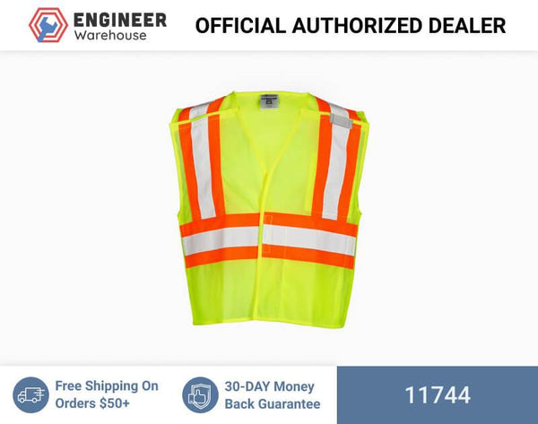 ML Kishigo Class 2 Contrasting Mesh Breakaway Vest 4XLarge (Lime) - 11744