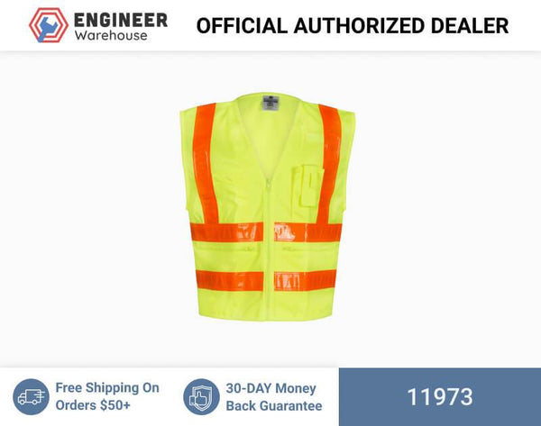 ML Kishigo Class 2 Combined-Performance 5-Pocket Solid Vest 3XLarge (Lime) - 11973