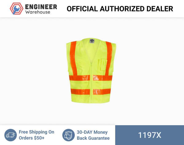 ML Kishigo Class 2 Combined-Performance 5-Pocket Solid Vest XLarge (Lime) - 1197X