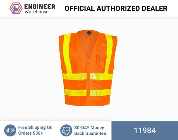 ML Kishigo Class 2 Combined-Performance 5-Pocket Solid Vest 4XLarge (Orange) - 11984