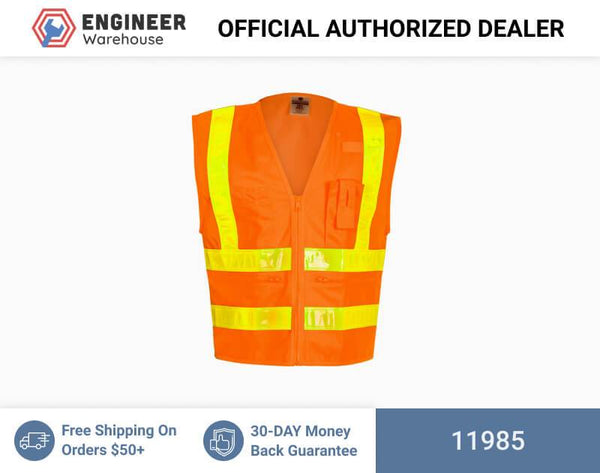 ML Kishigo Class 2 Combined-Performance 5-Pocket Solid Vest 5XLarge (Orange) - 11985