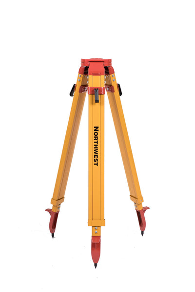 Northwest Instrument Heavy-Duty Yellow Powder-Coated Flat-Head Side-Screw Tripod w/ Wing Nut Clamp - NAT97