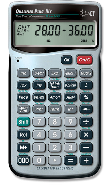 Calculated Industries Qualifier Plus IIIX Real Estate/Mortgage Calculator - 3415