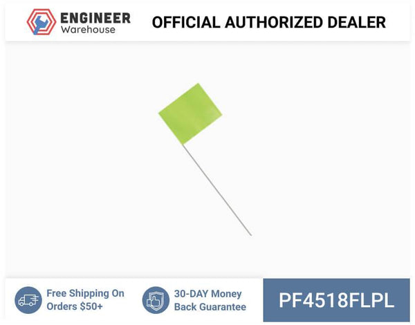Smi-Carr - PVC Flag 4x5x18 1000 Flo Lime - PF4518FLPL