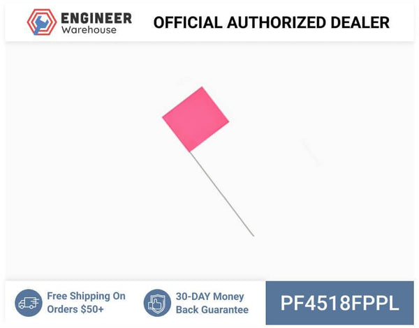 Smi-Carr - PVC Flag 4x5x18 1000 Flo Pink - PF4518FPPL
