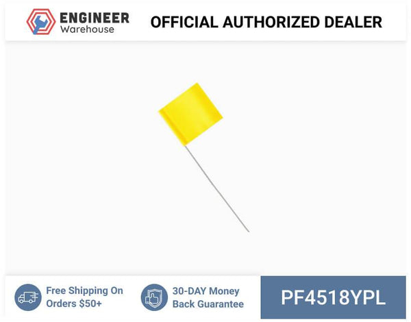 Smi-Carr - PVC Flag 4x5x18 1000 Yellow - PF4518YPL