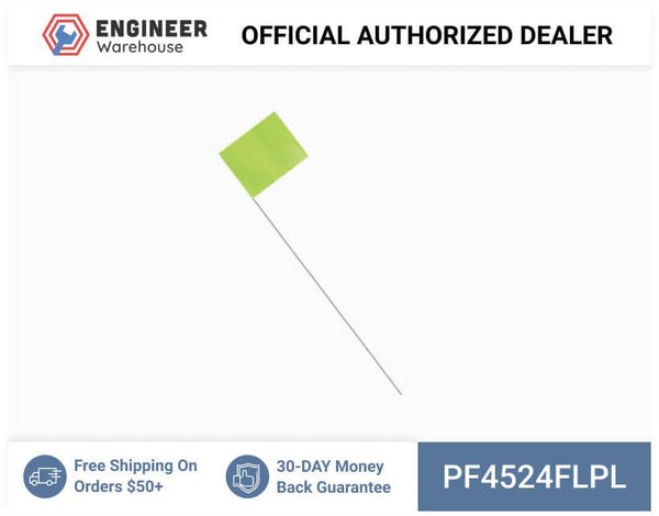 Smi-Carr - PVC Flag 4x5x24 1000 Flo Lime - PF4524FLPL