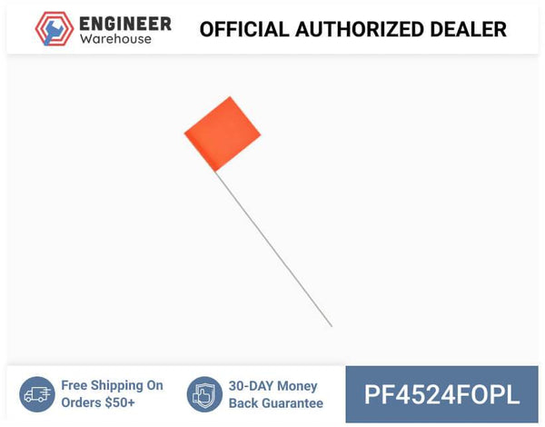 Smi-Carr - PVC Flag 4x5x24 1000 Flo Orange - PF4524FOPL