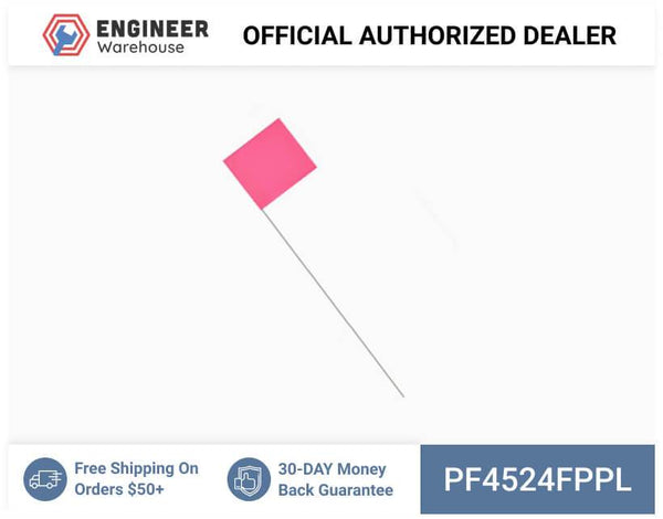 Smi-Carr - PVC Flag 4x5x24 1000 Flo Pink - PF4524FPPL