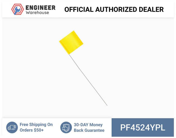 Smi-Carr - PVC Flag 4x5x24 1000 Yellow - PF4524YPL