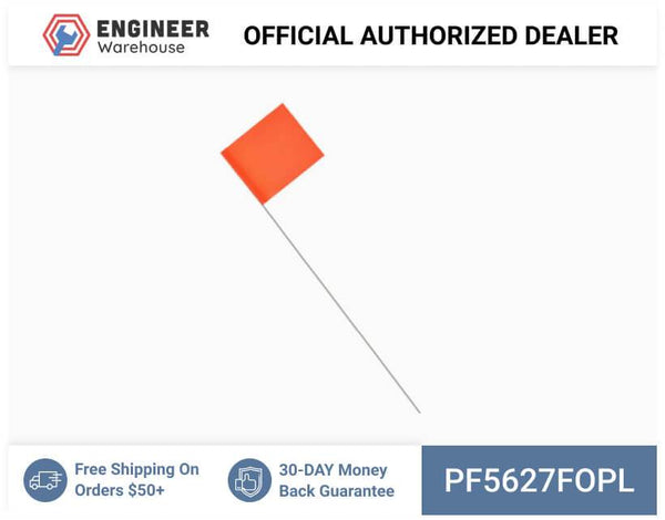 Smi-Carr - PVC Flag 5x6x27 1000 Flo Orange - PF5627FOPL