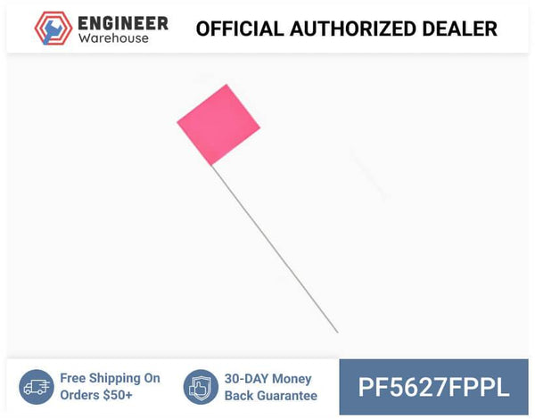 Smi-Carr - PVC Flag 5x6x27 1000 Flo Pink - PF5627FPPL
