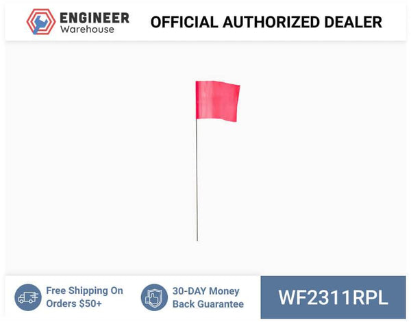 Smi-Carr - Wire Flag 2.5x3.5x11.5 1000 Red - WF2311RPL