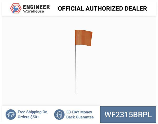 Smi-Carr - Wire Flag 2.5x3.5x15 1000 Brown - WF2315BRPL