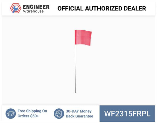 Smi-Carr - Wire Flag 2.5x3.5x15 1000 Flo Red - WF2315FRPL