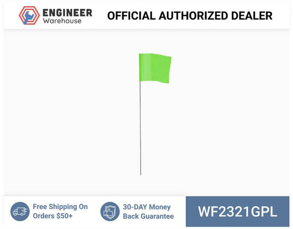 Smi-Carr - Wire Flag 2.5x3.5x21 1000 Green - WF2321GPL