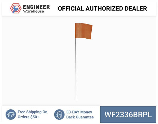 Smi-Carr - Wire Flag 2.5x3.5x36 1000 Brown - WF2336BRPL
