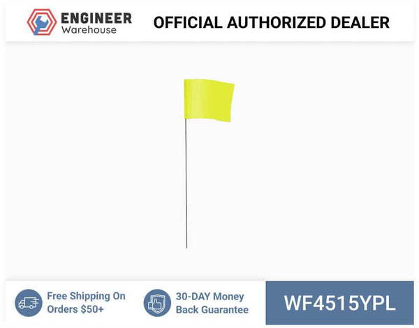 Smi-Carr - Wire Flag 4x5x15 1000 Yellow - WF4515YPL