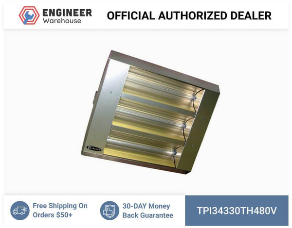 TPI 3-Lamp 7.5KW 480V 30 Symmetrical Mul-T-Mount Infrared Heater - 34330TH480V