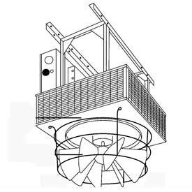 TPI Downflow Unit Heater Radial Louvered Cone Diffuser for 25-50KW Models - D1610