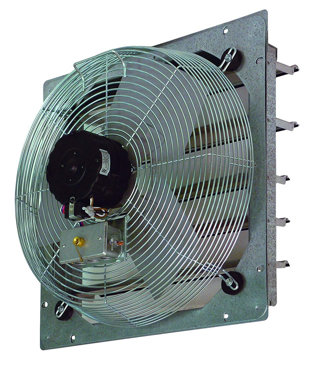 TPI 14" 3-Speed 1/8 HP Shutter Mounted Direct Drive Exhaust Fan - CE14DS
