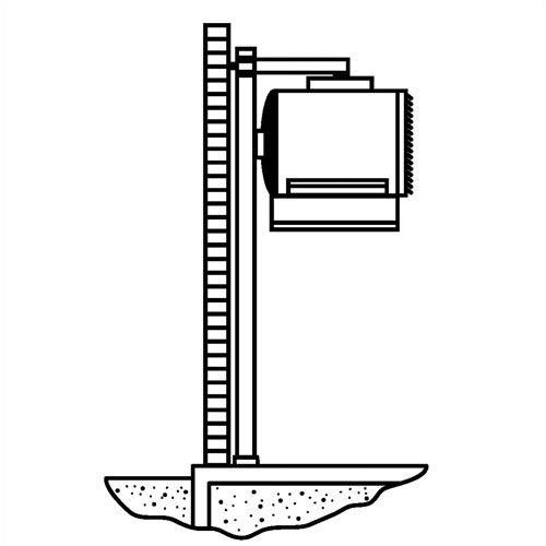 TPI Pipe Mounting Bracket for Series 5500 20-48 KW Wash-Down Fan Forced Unit Heater - P5550/PMK