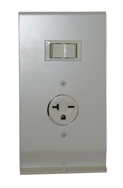TPI 20Amp 125-277VAC Air Conditioning Receptacle Section for 3900 Series Baseboard Heater (White) - 3900AC