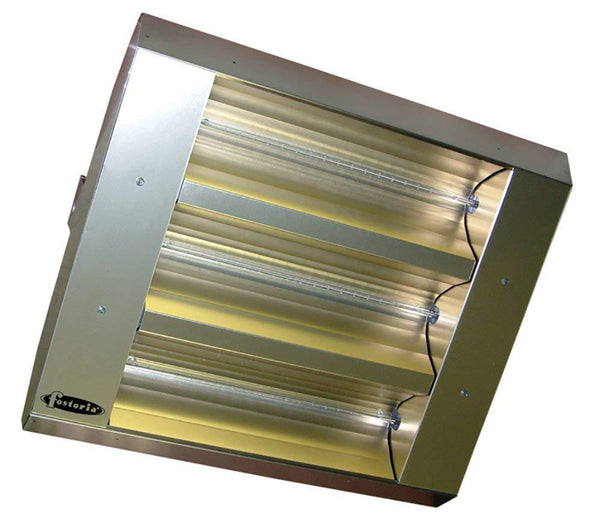 TPI 3-Lamp 7.5KW 208V 90 Symmetrical Mul-T-Mount Infrared Heater w/ Stainless Steel Housing - 34390THSS208V