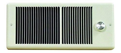 TPI 750/562W 240/208V 4300 Series Low Profile Fan Forced Wall Heater - 1 Pole Thermostat - White w/ Box - HF4375TRPW