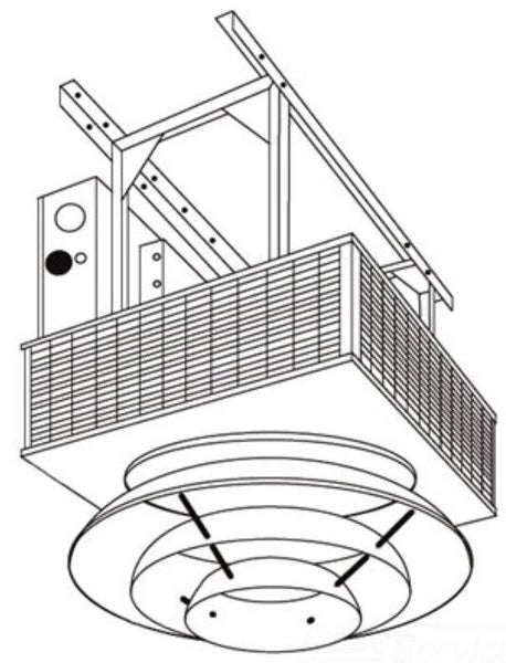 TPI Downflow Unit Heater Anemostat Diffuser for 25-50KW Models - D1613