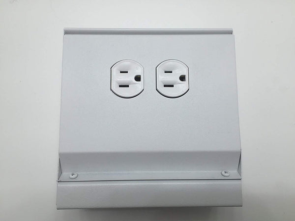 TPI Receptacle Section for Baseboard Mounted in 6" Blank (White) - DR115W