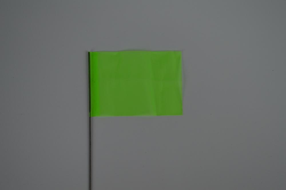 Trinity Tape Marking Flags - Lime Glo - 2"x3" - 21" wire - 2321LG