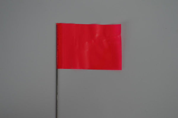 Trinity Tape Marking Flags - Orange Glo - 4"x 5" - 21" wire - 4521OG