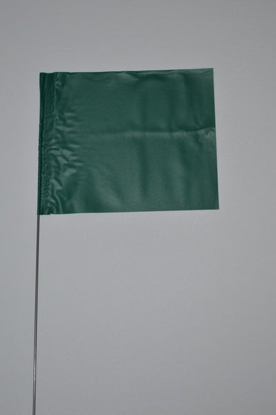 Trinity Tape Marking Flags - Green - 4" x 5" - 30" wire - 4530G