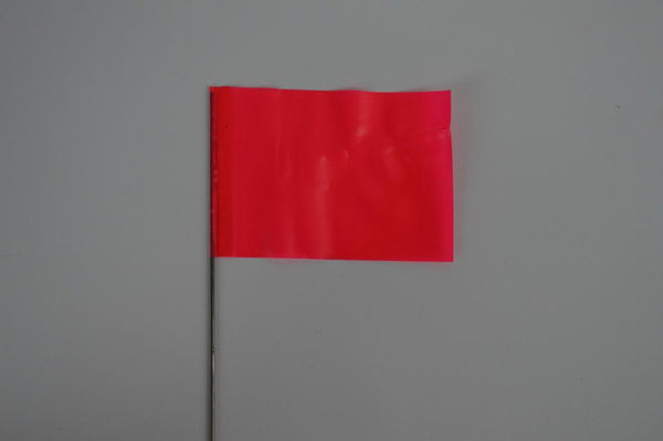 Trinity Tape Marking Flags - Orange Glo - 4" x 5" - 30" wire - 4530OG